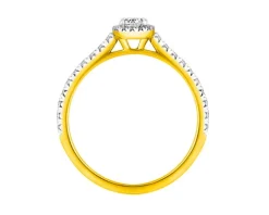 Online Apart Pierścionek z żółtego złota z diamentami - SI2/H - 0,54 ct - próba 585