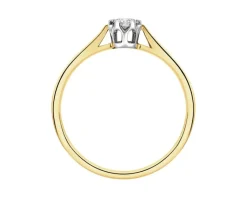 Apart Pierścionek z żółtego złota z brylantem - 0,12 ct - próba 585< Pierścionki