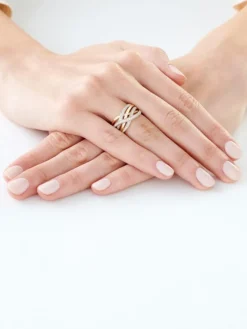 Apart Pierścionek z żółtego złota z brylantami - 0,25 ct - próba 585