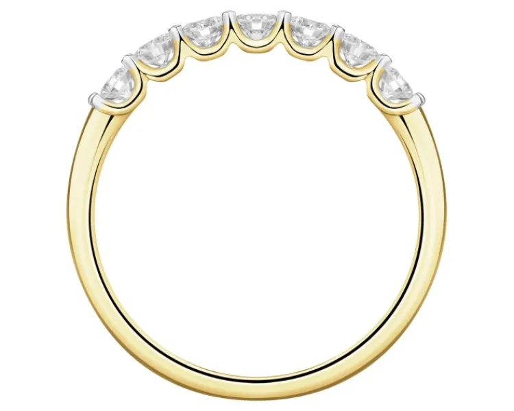 New Apart Pierścionek z żółtego złota z brylantami laboratoryjnymi - 0,51 ct - próba 585