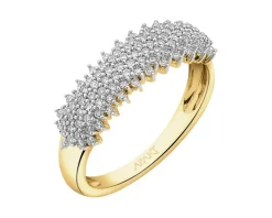 Hot Apart Pierścionek z żółtego złota z diamentami - 0,32 ct - próba 585