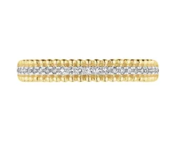 Discount Apart Pierścionek z żółtego złota z diamentami - 0,06 ct - próba 375