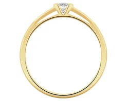 New Apart Pierścionek z żółtego złota z brylantem - 0,12 ct - próba 585