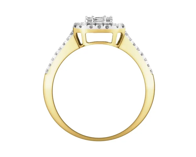Apart Pierścionek z żółtego złota z diamentami - 0,74 ct - próba 585< Pierścionki