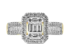 Apart Pierścionek z żółtego złota z diamentami - 0,74 ct - próba 585< Pierścionki