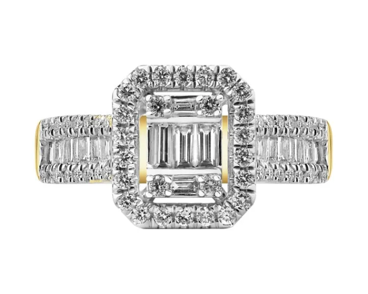 Apart Pierścionek z żółtego złota z diamentami - 0,74 ct - próba 585< Pierścionki