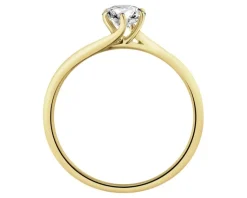 Clearance Apart Pierścionek z żółtego złota z brylantem laboratoryjnym - 0,26 ct - próba 585