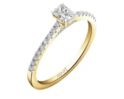 Apart Pierścionek z żółtego złota z diamentami - SI2/H - 0,41 ct - próba 585< Pierścionki