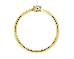Apart Pierścionek z żółtego złota z diamentami - 0,03 ct - próba 375< Pierścionki