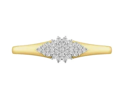 Apart Pierścionek z żółtego złota z diamentami - 0,09 ct - próba 585