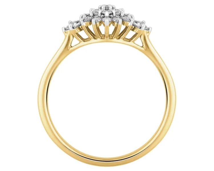 Apart Pierścionek z żółtego złota z diamentami - 0,25 ct - próba 585< Pierścionki
