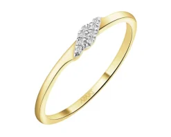 Apart Pierścionek z żółtego złota z diamentami - 0,02 ct - próba 375< Wszystkie