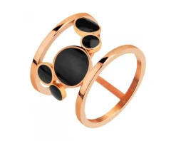 Outlet Elixa Pierścionek ze stali szlachetnej z emalią