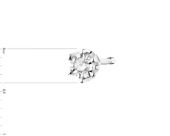 Apart Pojedynczy kolczyk z białego złota z brylantem - 0,02 ct - próba 585< Kolczyki Z Diamentami