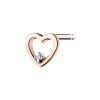 Apart Pojedynczy kolczyk z różowego złota z diamentem - serce - 0,004 ct - próba 375< Kolczyki Z Diamentami