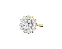 New Apart Pojedynczy kolczyk z żółtego złota z diamentami - 0,04 ct - próba 585