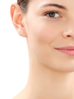New Apart Pojedynczy kolczyk z żółtego i białego złota z brylantem do piercingu - 0,02 ct - próba 585