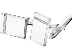 Online Apart Spinki do mankietów z białego złota z diamentami - 0,06 ct - próba 585