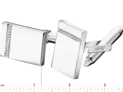 Online Apart Spinki do mankietów z białego złota z diamentami - 0,06 ct - próba 585