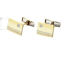 Sale Apart Spinki do mankietów z żółtego złota z brylantami - 0,02 ct - próba 585