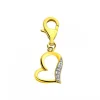 Apart Zawieszka charms z żółtego złota z diamentami - serce - 0,006 ct - próba 375< Charms Z Diamentami