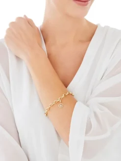 Apart Zawieszka charms z żółtego złota z brylantem - serce - 0,008 ct - próba 375< Charms Z Diamentami