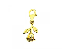 Apart Zawieszka charms z żółtego złota z diamentem - róża - 0,004 ct - próba 375< Charms Z Diamentami