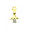 Sale Apart Zawieszka charms z żółtego złota z diamentami - aniołek - 0,01 ct - próba 375