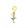 Best Apart Zawieszka charms z żółtego złota z diamentami - baletnica - 0,01 ct - próba 375