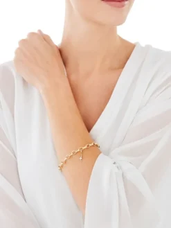 Best Apart Zawieszka charms z żółtego złota z diamentami - baletnica - 0,01 ct - próba 375