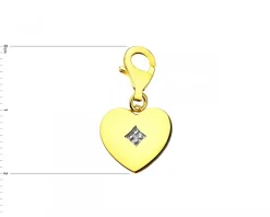 Apart Zawieszka charms z żółtego złota z diamentem - serce - 0,003 ct - próba 375< Charms Z Diamentami