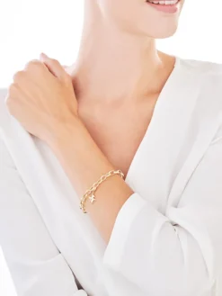 Clearance Apart Zawieszka charms z żółtego złota z diamentami - jednorożec - 0,01 ct - próba 375