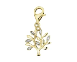 Apart Zawieszka charms z żółtego złota z diamentami - drzewko - 0,01 ct - próba 585< Charms Z Diamentami