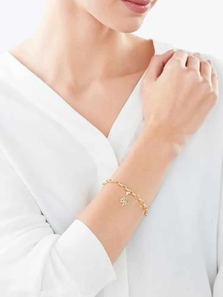 Apart Zawieszka charms z żółtego złota z diamentami - drzewko - 0,01 ct - próba 585< Charms Z Diamentami