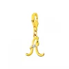 Discount Apart Zawieszka charms z żółtego złota z diamentem - litera A - 0,004 ct - próba 375
