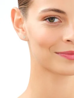 Apart Zawieszka i kolczyki z żółtego złota z diamentami  - komplet - koniczyny - 0,03 ct - próba 375< Wszystkie