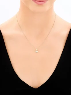 Apart Zawieszka i kolczyki z żółtego i białego złota z brylantami - komplet - serca - 0,03 ct - próba 375< Wszystkie