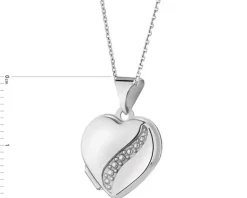 Apart Zawieszka srebrna - puzderko - serce< Zawieszki