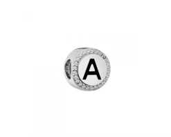 Apart Zawieszka srebrna beads - litera A