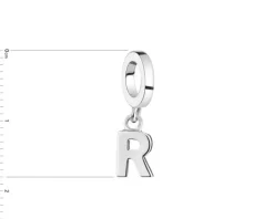 Apart Zawieszka srebrna beads - litera R< Beads