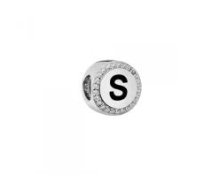 Apart Zawieszka srebrna beads - litera S< Beads