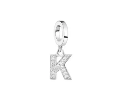 Apart Zawieszka srebrna beads - litera K< Beads