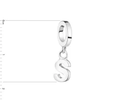 Apart Zawieszka srebrna beads - litera S< Beads