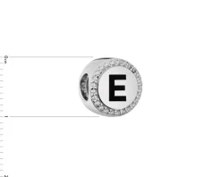 Apart Zawieszka srebrna beads - litera E< Beads