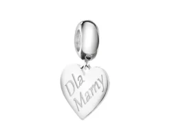 Hot Apart Zawieszka srebrna beads - serce, Dla Mamy