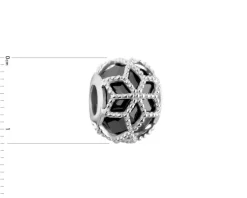 Outlet Apart Zawieszka srebrna beads - kwiaty