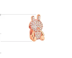 Apart Zawieszka srebrna beads z cyrkoniami - królik< Beads