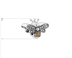 Apart Zawieszka srebrna beads z cyrkoniami - pszczółka< Beads