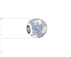 Apart Zawieszka srebrna beads z cyrkoniami - muszelki< Beads