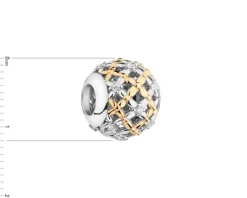 Apart Zawieszka srebrna beads z cyrkoniami< Beads